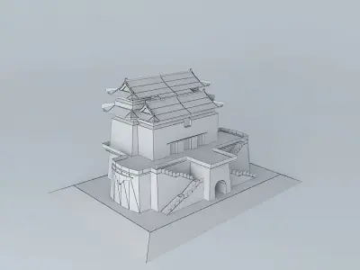 Beijing Zhengyang watchtower Free 3D model