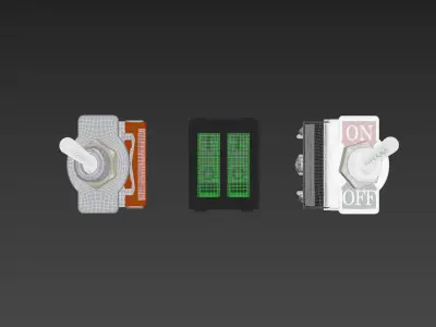button switch 3D model purchase