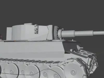 World War 2 Tiger 1 German Tank Free 3D model