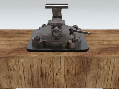 laos Vintage Bench Vise Low-poly 3D model