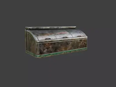 Rusty Metal Cooler Low-poly 3D model