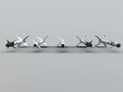  AIM-9 Sidewinder Pack Low-poly 3D model
