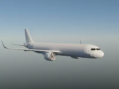 A321 Neo XLR  Low-poly 3D model