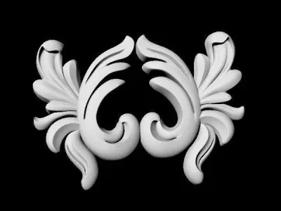 Central decor ornament for furniture Free 3D model 5