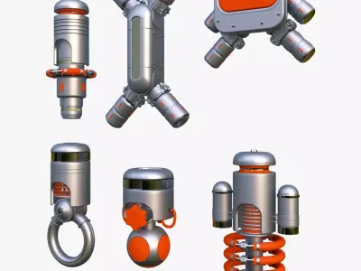 SciFi Tech Modules Set M1 3D model