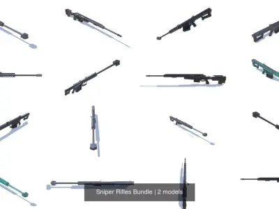 Sniper Rifles Bundle 3D Model Pack