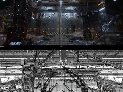 technology factory 3D model purchase