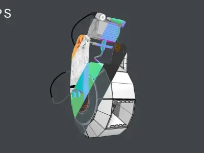 Robot Low-poly 3D model 24