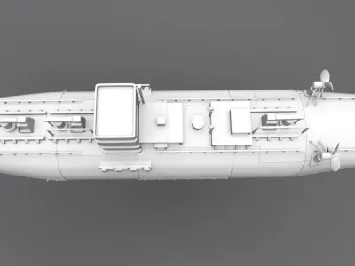 Bathyscaphe Trieste scale model  3D print model