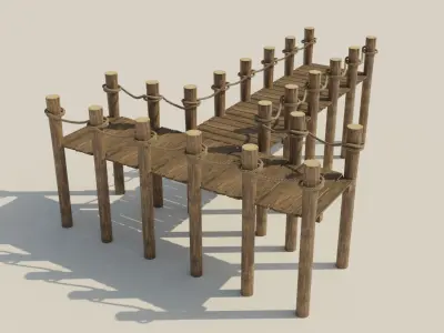 Classic Pier Low-poly 3D model