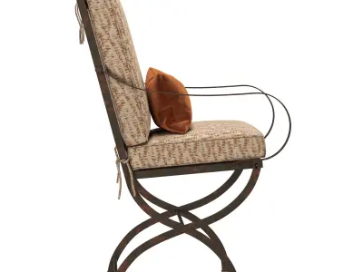 HB 5 Lattes ANTIQUE FAUTEUIL LOUNGE chair 3D model
