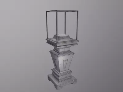 Antique Display Case Low-poly 3D model