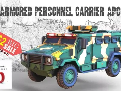 Dominate the Battlefield Military Vehicle APC 3D Model 3D model