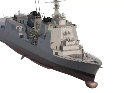 JAPAN NAVY guided missile destroyer 3D model
