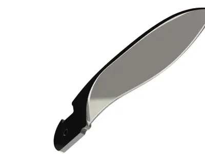 COLD STEEL  RAJAH II ICONIC BLADE REMAKE THICKER and WIDER 3D model