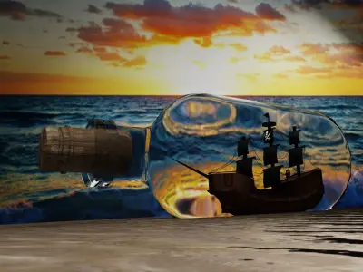 Ship and Bottle 3D model