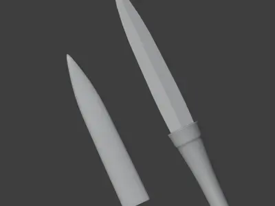 Dagger Low-poly 3D model