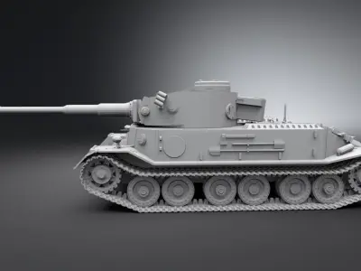 Vk 4501 Tiger Scale model 3D print model