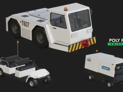 Poly Pro Vehicles Airport Low-poly 3D model
