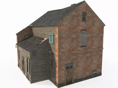 17th century town shops 3D model