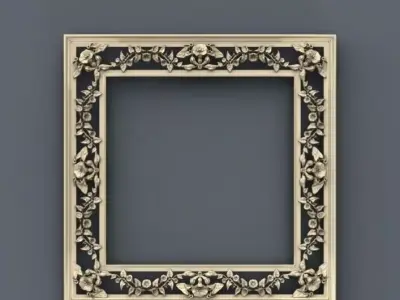 39 STL Ornamental Mirror Frames Bundle Baroque CNC Relief Models 3D model