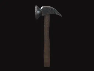Medieval Hammer V02 Low-poly 3D model