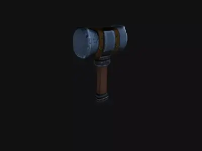 Hammer Game Weapon 3D model buy
