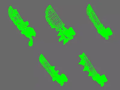 Space Orcs Machetes LEFT 3D print model