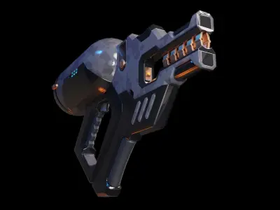 sci-fi gun Low-poly 3D model