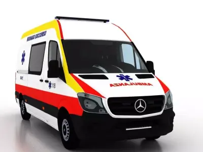 Mercedes Benz Sprinter L2H2 2015 Italy Ambulance 3D model