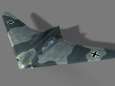 World war ii German GO299   HO 299 strategic bombers 3D model