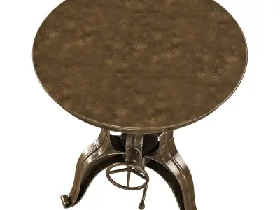 Kathy Kuo home fronzoni industrial  side table 3D model