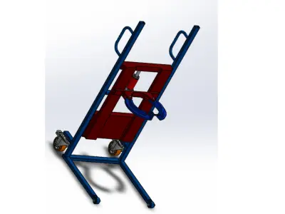 Mobile Hydraulic Gas Cylinder Lifter  3D model