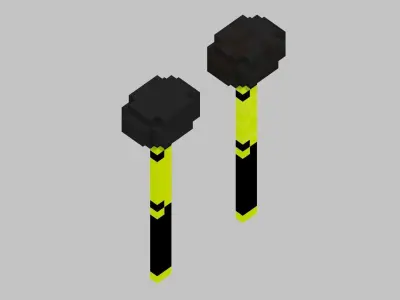 Sledgehammer Voxel Free low-poly 3D model
