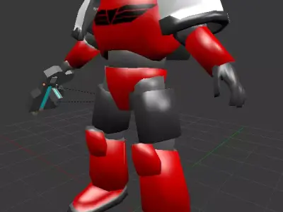 Galactic Crusader Low-poly 3D model