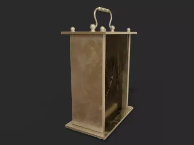 Animated Vintage Carriage Clock Low-poly 3D model