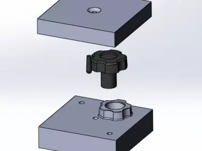 Knob and Mold Cavity Free 3D model