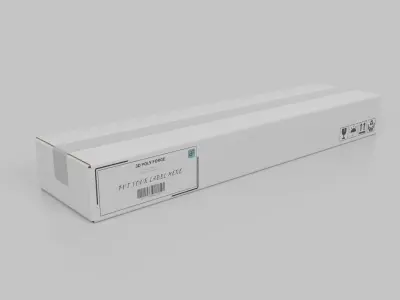 White Cardboard Box R-281 - Rigged and Customizable Low-poly 3D model