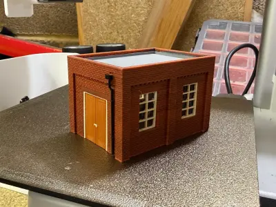 Model Railway Small Brick Boiler House Building 3D print model