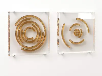 Wall Glass Blocks - Decorative Frame - The Sun - Part 3 3D model