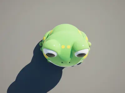 Cute Frog Toy Low-poly 3D model