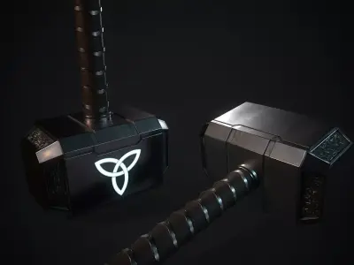 Mjolnir Low-poly 3D model