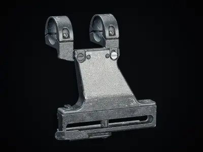 Scope Mount Vepr - Game Ready bracket PBR Model Low-poly 3D model
