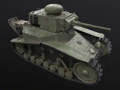 Tank MC-1 Low-poly 3D model
