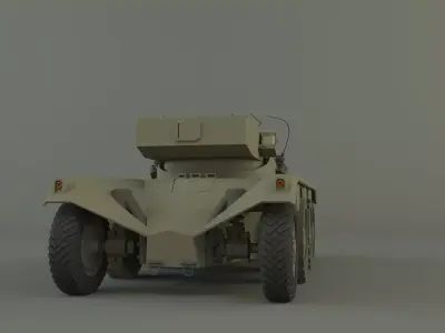 Panhard EBR 75 military tank 3D model