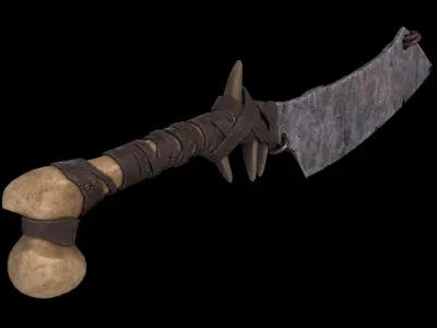 Goblin Cleaver Low-poly 3D model
