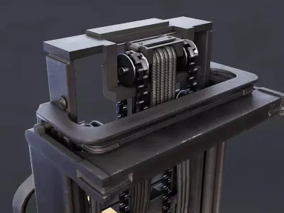 Electric Forklift Truck 3D Model Low-poly 3D model