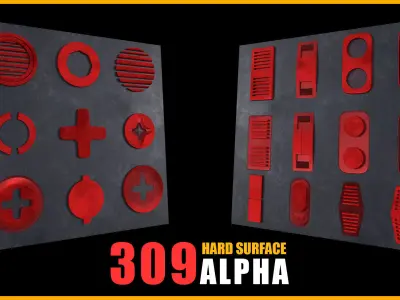 309 Hardsurface Alpha 3D model