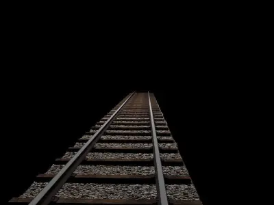 Railway Track Free low-poly 3D model