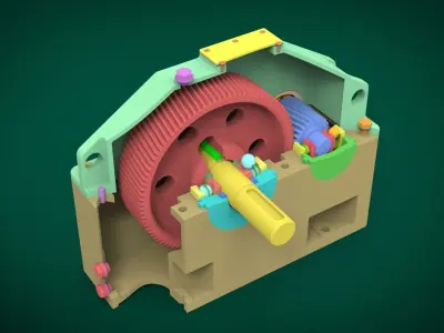 Reductor gearbox Free 3D model